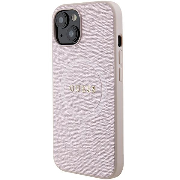 Guess GUHMP15MPSAHMCP iPhone 15 Plus 6.7" pink/pink hardcase Saffiano MagSafe