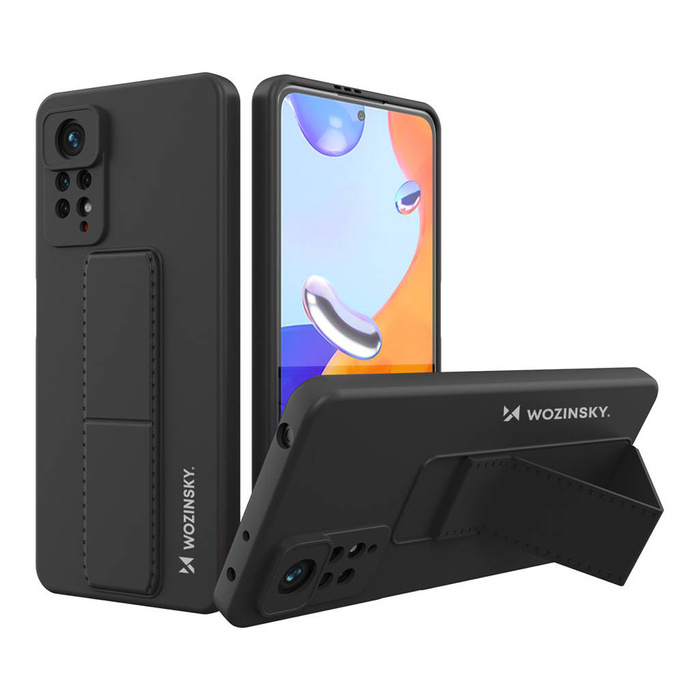 Wozinsky Kickstand Case Flexibilní silikonový kryt stojanu Xiaomi Poco X4 Pro 5G Black