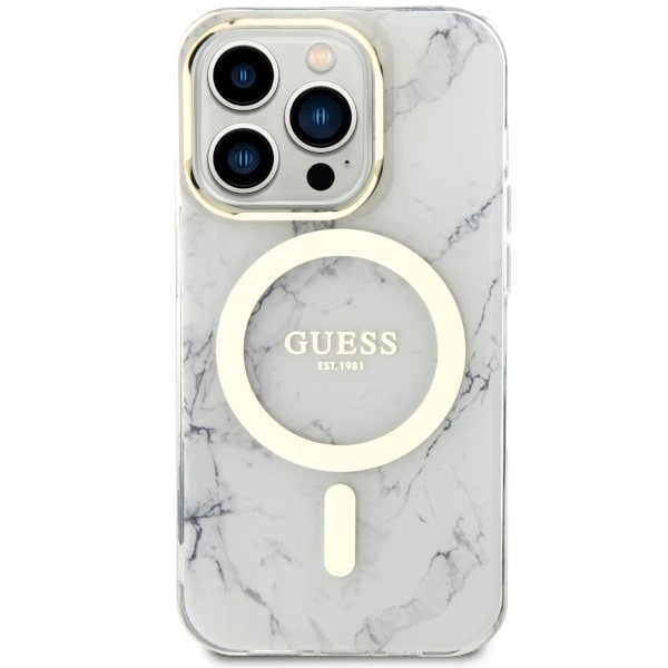 Funda Guess GUHMP14XPCUMAH iPhone 14 Pro Max 6.7" blanco/blanco durocase Mármol MagSafe Case