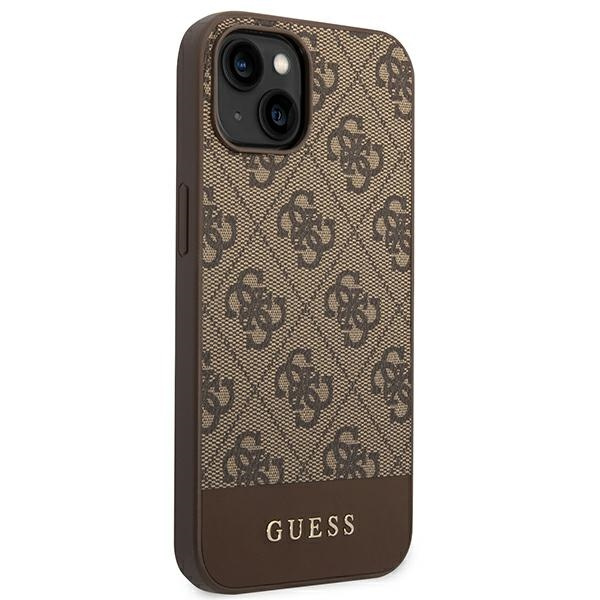 Hülle Guess iPhone 14 Plus 6,7" braun/braun hart case 4G Stripe Kollektion
