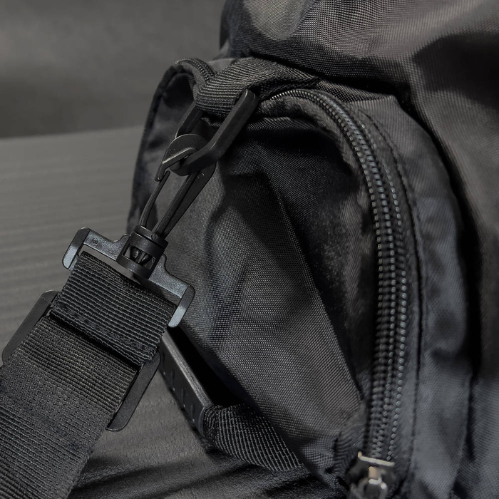 Wozinsky Reise Sporttasche Rucksack Handgepäcktasche 40x20x25 cm für Flugzeug Schwarz (WSB-B01)