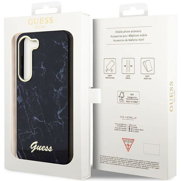 Cover Guess GUHCS23MPCUMAK S23 +S916 nero/nero durocase Marble Case