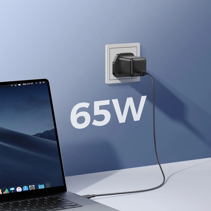 Joyroom JR-TCG18 65W Wandladegerät 1 x USB-C (UK-Stecker) - Schwarz