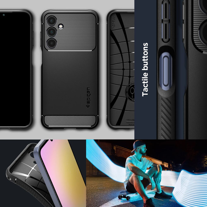 Hülle Spigen Rugged Armor Samsung Galaxy A25 5g MATTE Schwarz Case
