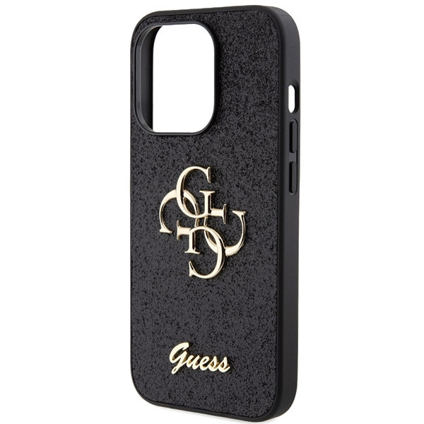 Etui Guess GUHCP15XHG4SGK iPhone 15 Pro Max 6.7" czarny/black hardcase Glitter Script Big 4G Case
