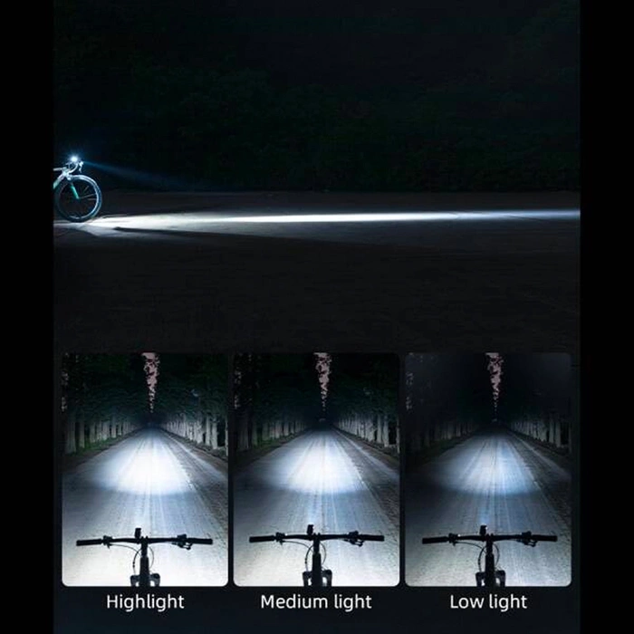 Rockbros 24310006001 Fahrrad-Frontlicht 400 lm + Micro-USB-Kabel – USB-A – Schwarz