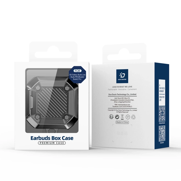 Coque Dux Ducis SECG pour Samsung Galaxy Buds Live / Buds Pro / Buds 2 / Buds 2 Pro - noir