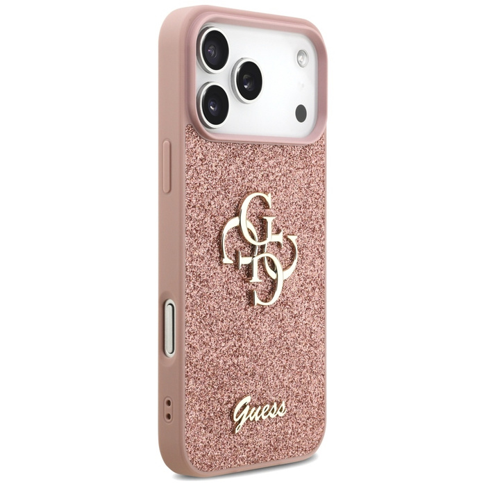 Etui Guess Fixed Glitter Big 4G do       iPhone 17 Pro Max różowy