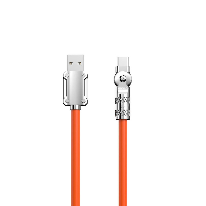 Cable acodado USB - USB C 120W rotación 180° Dudao 120W 1m - naranja