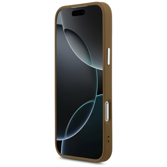 Etui Guess Triangle Logo MagSafe do      iPhone 17 Pro brązowy