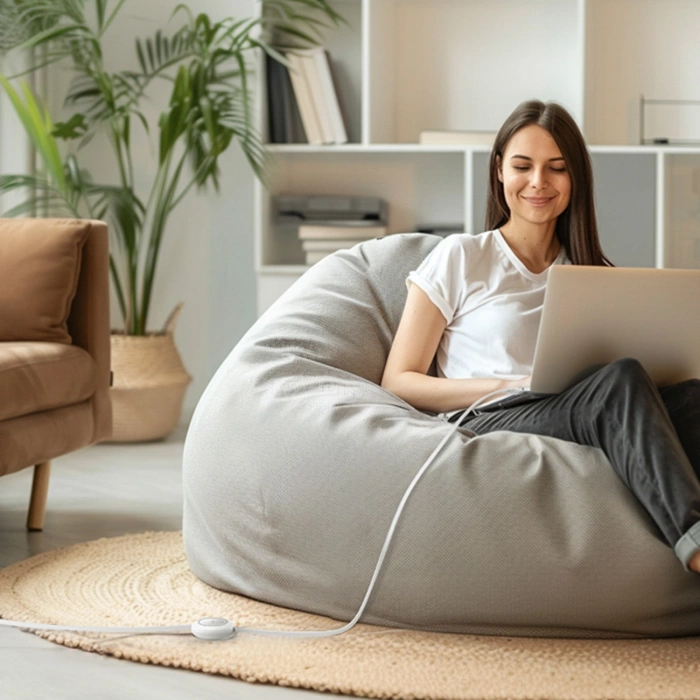 Kabel Baseus Free2Pull Mini 100W zwijany USB-C - USB-C 2m - biały