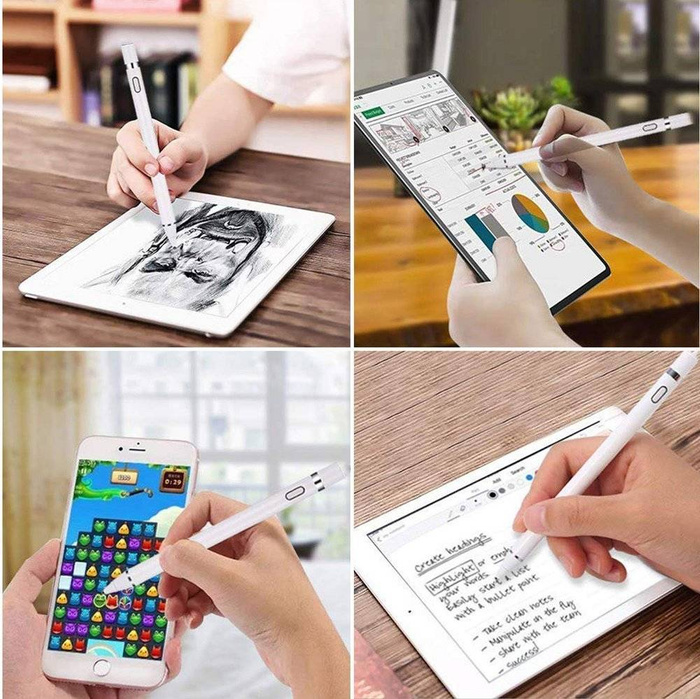 Stylusové pero Cartinoe pro iPad s 1,5 mm tenkým hrotem bílé barvy