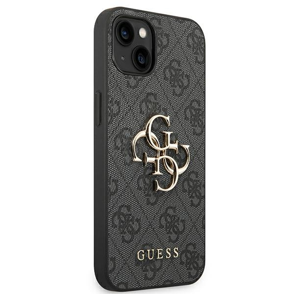 Case Guess iPhone 14 6.1" grey/grey hardcase 4G Big Metal Logo