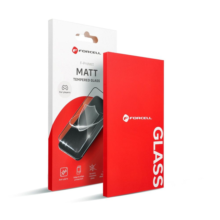 Szkło hartowane do iPhone 13 / 16e (SE 4 2025) Forcell Matt Glass czarne
