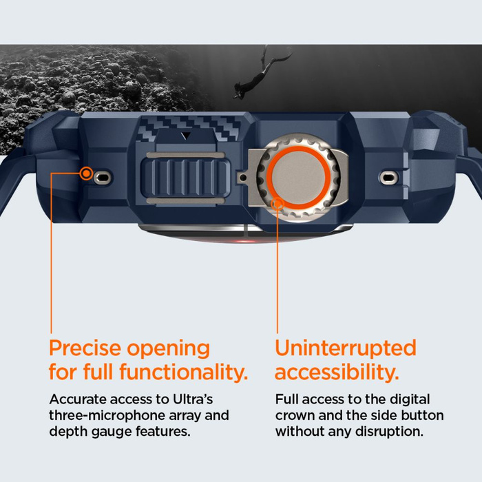 Armband Spigen Rugged Armor "pro" Apple Watch Ultra 1 / 2 (49 Mm) Marineblau