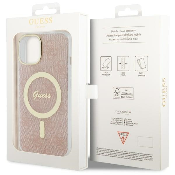 Cover Guess GUHMP14MH4STP iPhone 14 Plus 6,7" rosa/rosa rigidocase 4G MagSafe Case