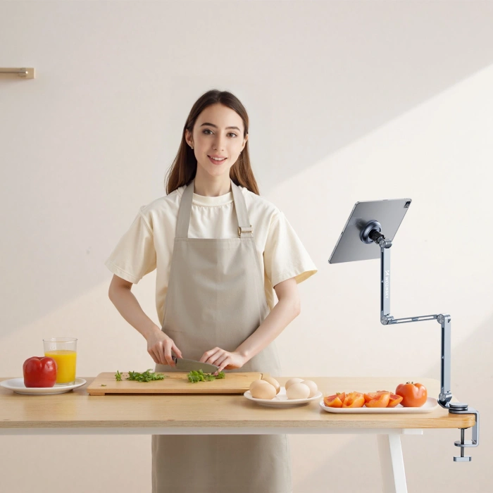 Uchwyt magnetyczny Wozinsky WTY0YS1 obrotowy 360° solidny na telefon tablet - szary