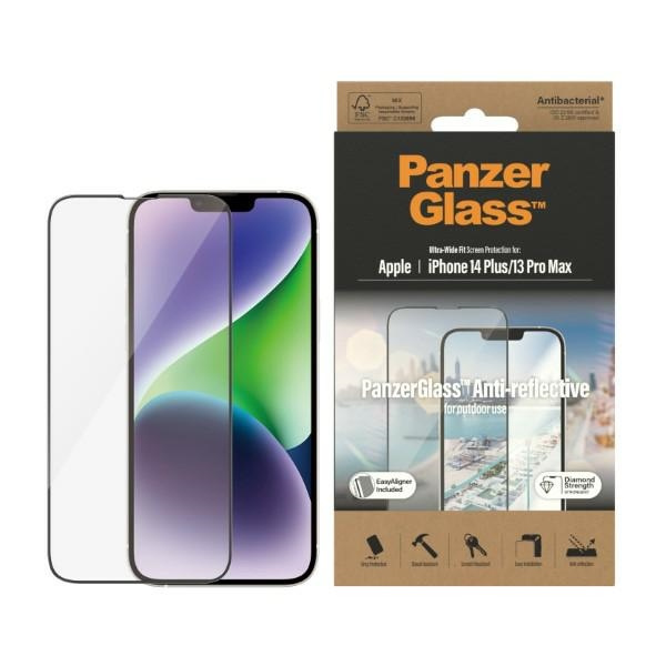 PanzerGlass Ultra-Wide Fit iPhone 14 Plus / 13 Pro Max 6.7" Screen Protection Anti-reflective Antibacterial Easy Aligner Included 2789