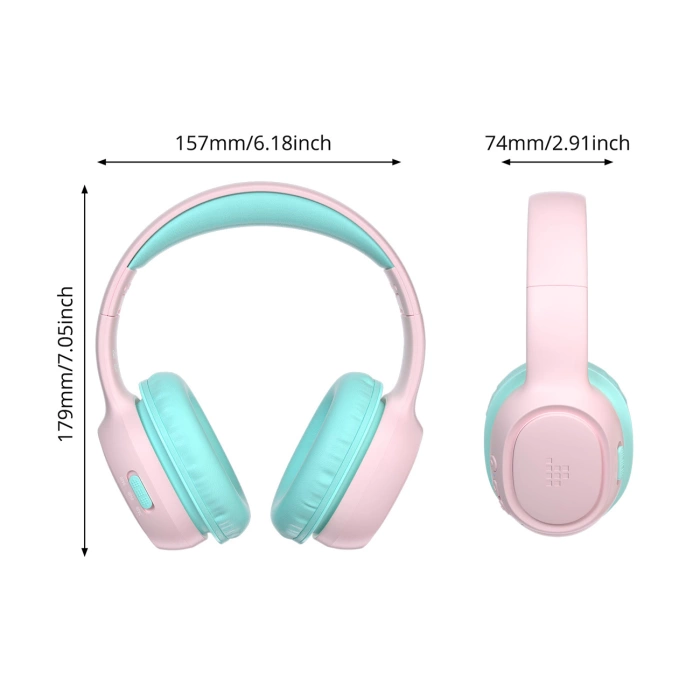 Tronsmart KH02 Wireless Headphones for Kids, Safe - Pink