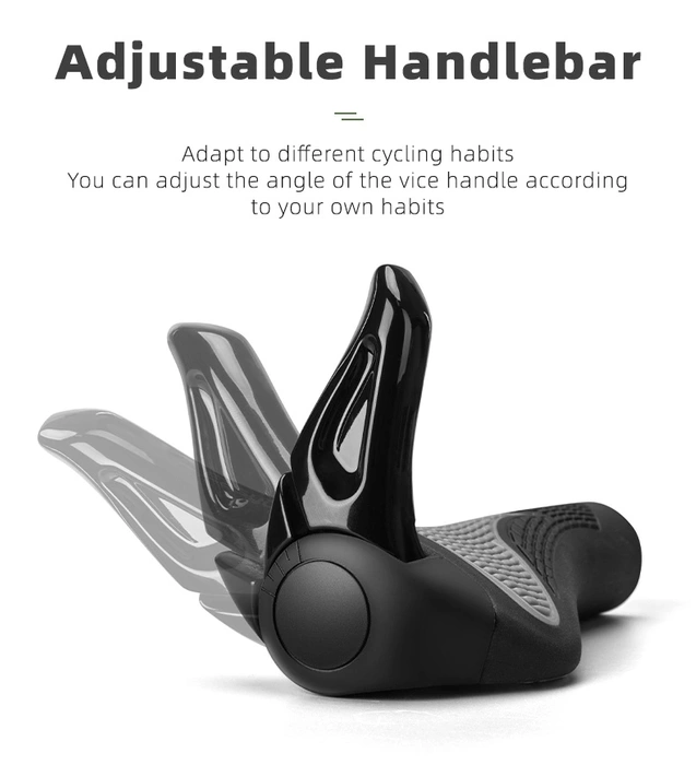 Set portabiciclette Rockbros BT1007B con clacson - nero