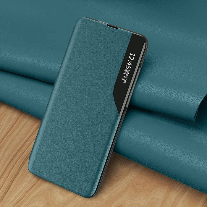 Eco Leather View Case elegantní pouzdro pouzdro s flipovým krytem a funkcí stojánku Xiaomi Poco M3 / Xiaomi Redmi 9T černé