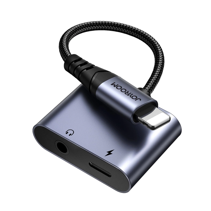Joyroom SY-L01 Adaptateur DAC Lightning vers Lightning / mini jack 3,5 mm 2en1 - noir