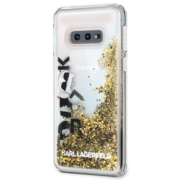 KARL LAGERFELD Samsung Galaxy S10e Glitter Schwarz und Gold Hülle