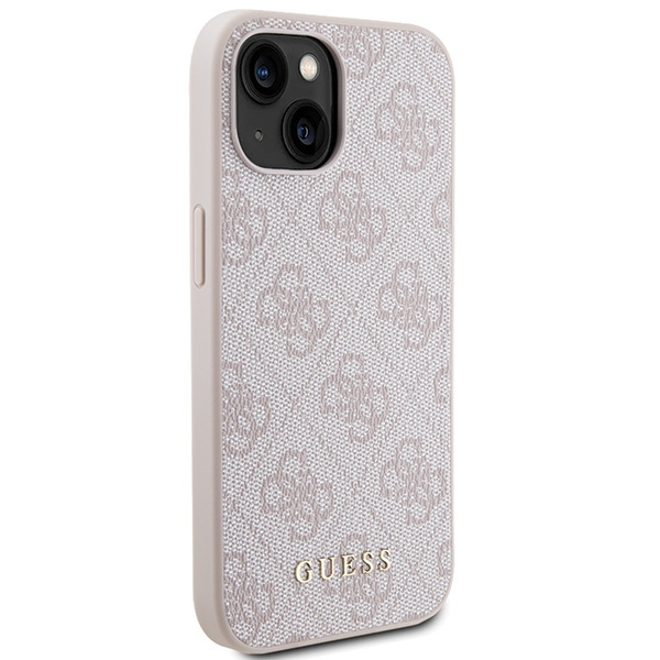 Etui Guess GUHCP15SG4GFPI iPhone 15 6.1" różowy/pink hard case 4G Metal Gold Logo Case