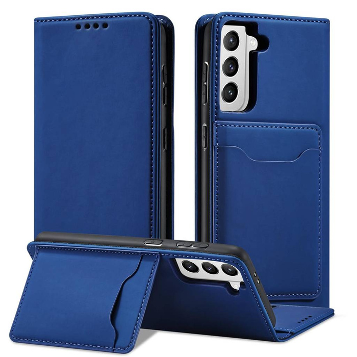 Funda Magnética para Samsung Galaxy S22 + (S22 Plus) Funda Monedero Tarjetero Azul