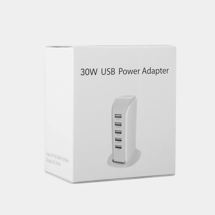 Chargeur réseau 5x USB avec réseau intégré câblesm EU blanc (A5EU)