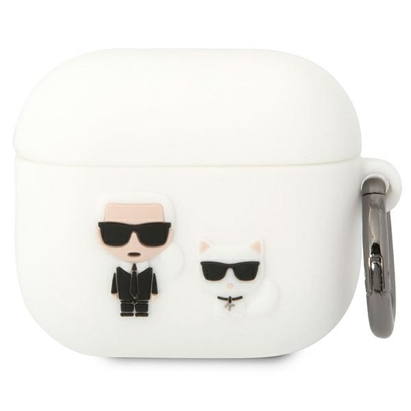 Karl Lagerfeld KLACA3SILKCW AirPods 3 Abdeckung weiß/weiß Silikon Karl &amp; Choupette