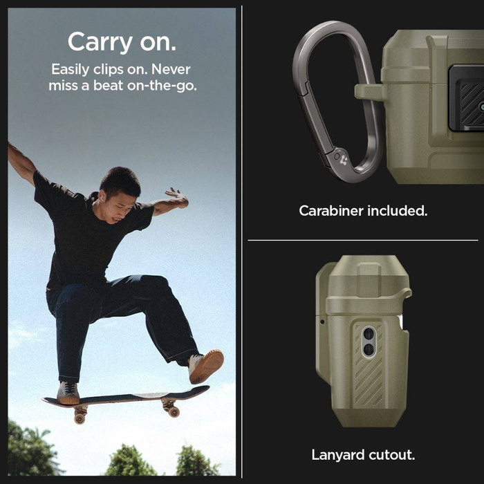 Case Spigen Lock Fit Airpods Pro 1 / 2 Vintage Khaki Case