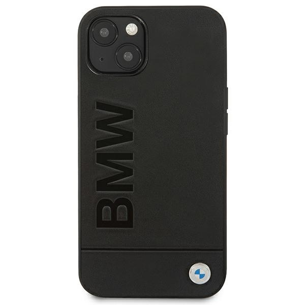 Hülle BMW BMHCP14MSLLBK iPhone 14 Plus 6,7" schwarz/schwarz Leder Stempel