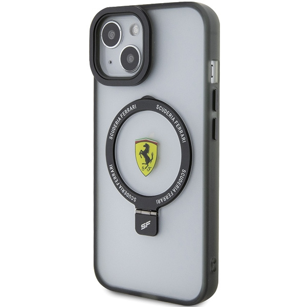 Case Ferrari FEHMP15SUSCAK iPhone 15 6.1" black/black hardcase Ring Stand 2023 Collection MagSafe Case
