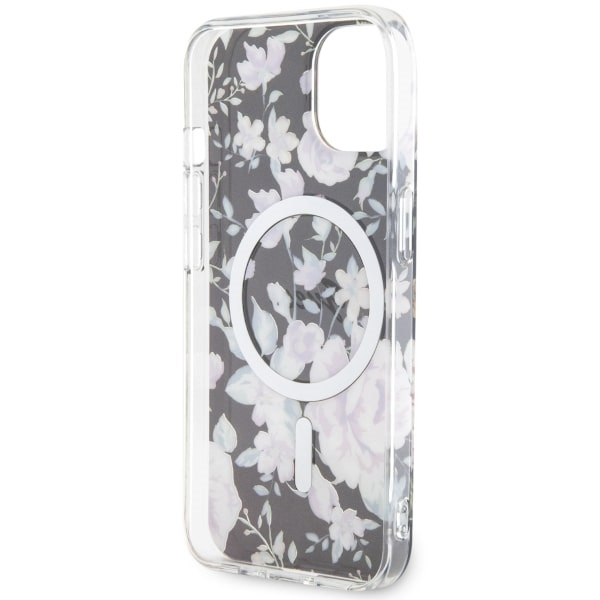 Case Guess GUHMP14SHCFWSK iPhone 14 6.1" black/black hardcase Flower MagSafe Case