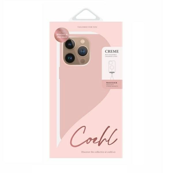 Etui UNIQ Coehl Creme iPhone 16 Pro Max 6.9" Magnetic Charging różowy/ballet pink