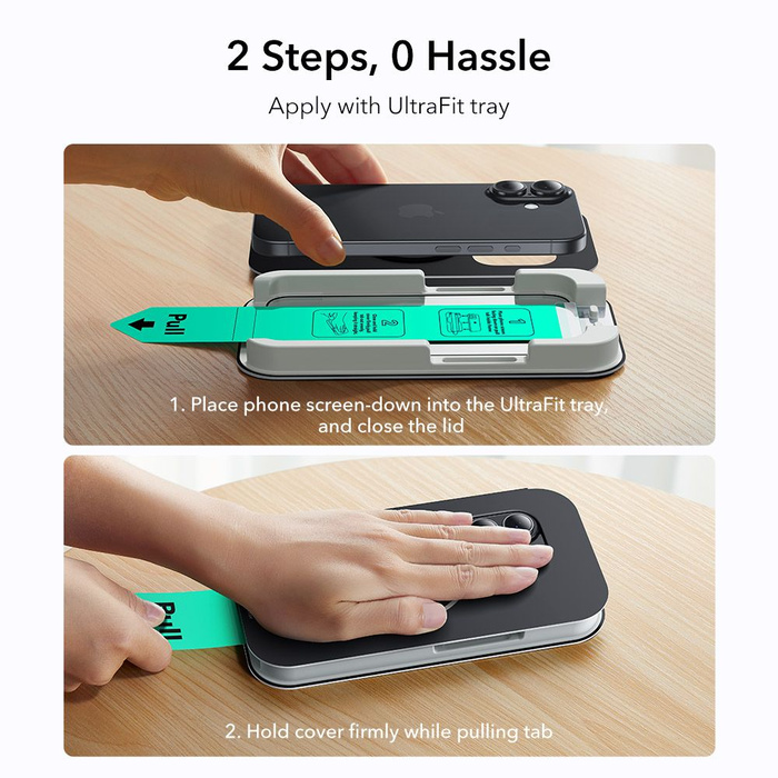 Tempered Glass ESR ULTRAFIT TEMPERED GLASS 2-PACK IPhone 16 PRO / 17 CLEAR