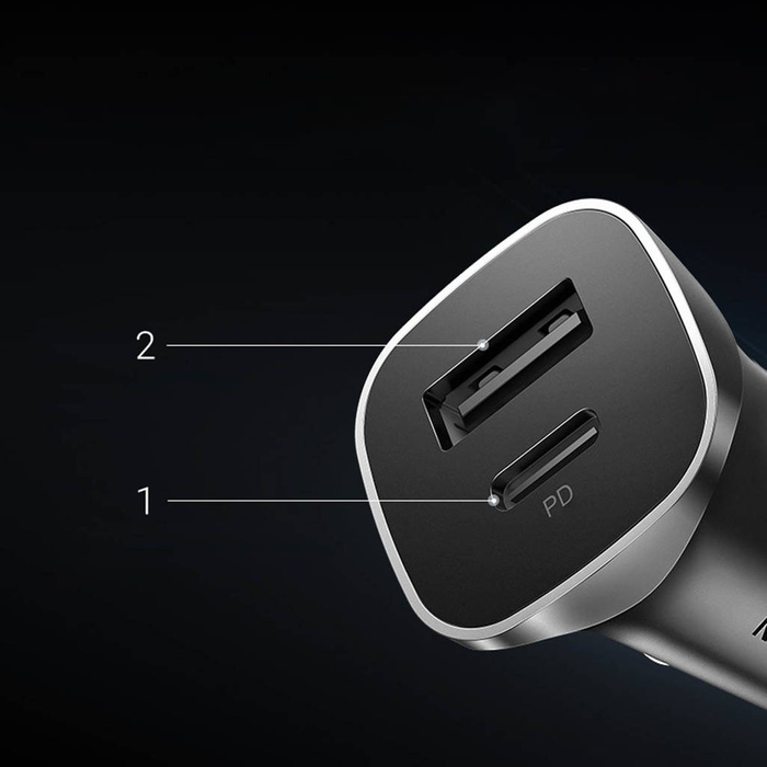 Ugreen fast nabíječka auto USB-A / USB-C 18W šedá (CD130)