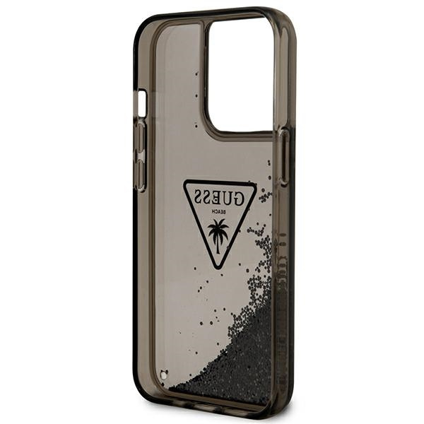 Hülle Guess GUHCP14XLFCTPK iPhone 14 Pro Max 6,7" schwarz/schwarz hartcase Liquid Glitter Palm Collection