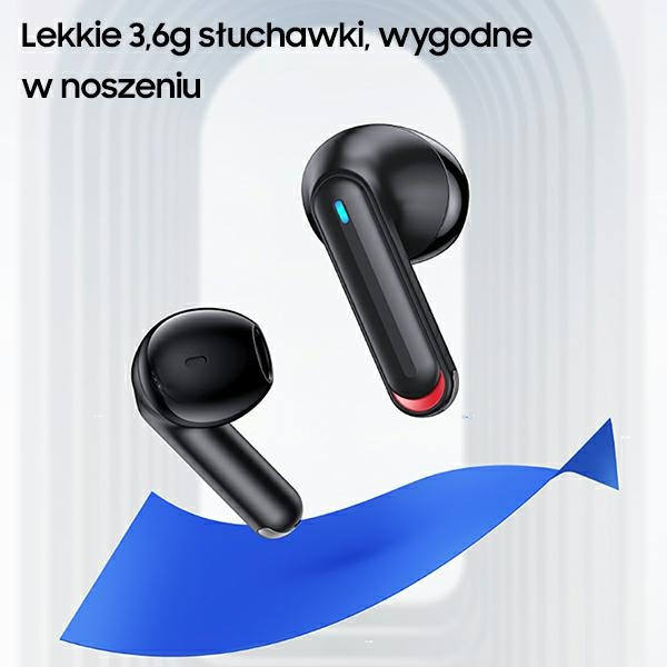 USAMS Sluchátka Bluetooth 5.2 TWS NX10 Series Duální bezdrátový mikrofon bílý/bílý BHUNX02