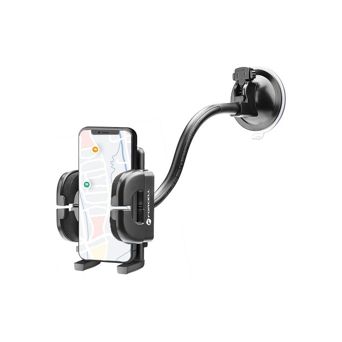 Uchwyt na telefon do samochodu uniwersalny Forcell F-Grip Regular 27 cm do szyby / deski / kratki czarny
