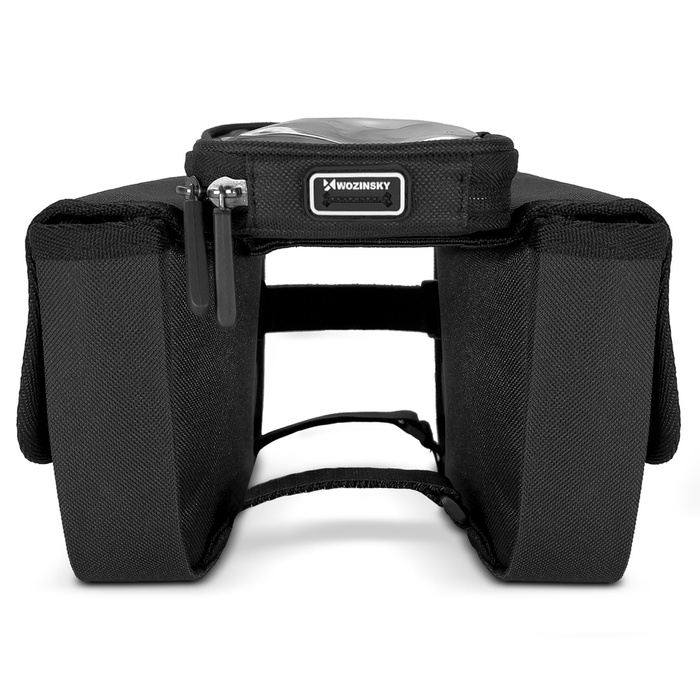Wozinsky frame bike bag alforja de bicicleta funda impermeable para teléfono 1.5l negro (WBB26BK)