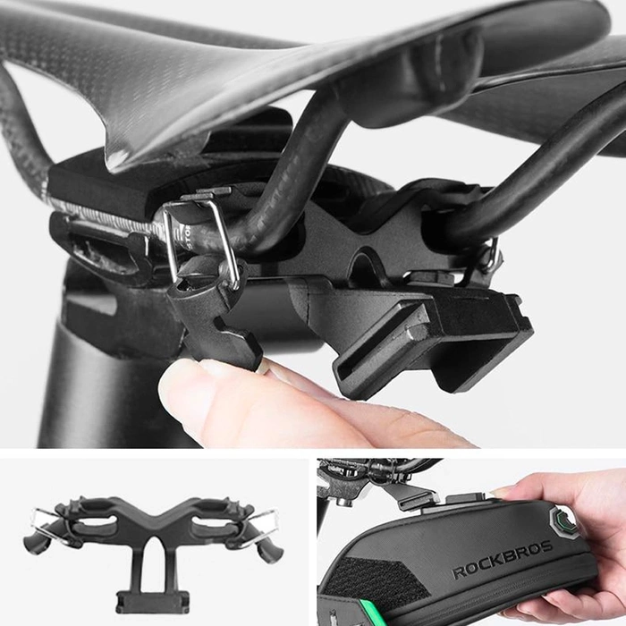Borsa da bicicletta Rockbros C27-1 sotto la sella - nera