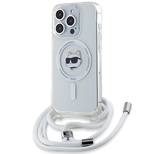 Karl Lagerfeld KLHMP14LHCCHNT iPhone 14 Pro 6.1" hardcase transparent IML Choupette Head & Cord Magsafe