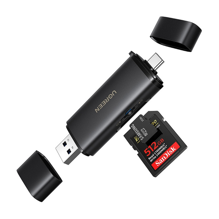 USB-C/USB-A 2-in-1 Kartenleser Ugreen CM803, SD+TF 312MB/s