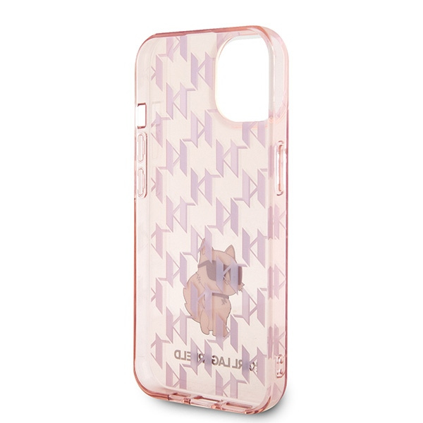 Etui Karl Lagerfeld KLHCP15SHNCMKLP iPhone 15 6.1" różowy/pink hardcase Monogram Choupette Case