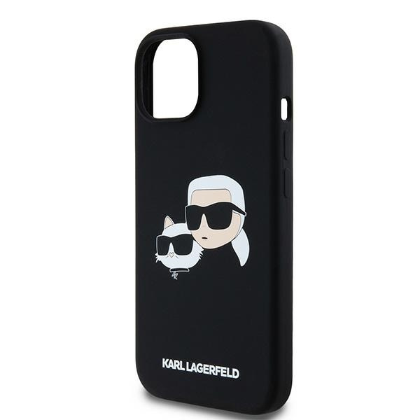 Etui Karl Lagerfeld KLHMP15SSKCHPPLK iPhone 15 / 14 / 13 6.1" czarny/black hardcase Silicone Karl & Choupette MagSafe