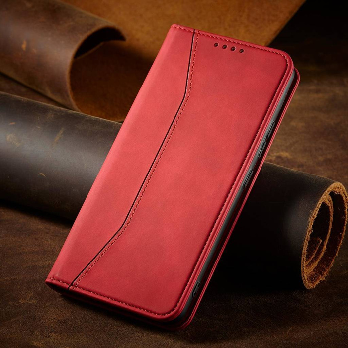 Magnet Fancy Case para Samsung Galaxy S23+ flip cover wallet stand rojo