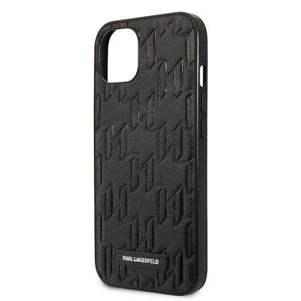 Case KARL LAGERFELD Apple iPhone 13 Mini Monogram Plaque Black Hardcase