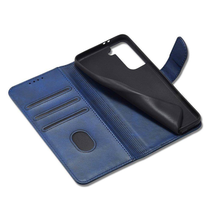 Custodia magnetica Custodia elegante Custodia Flip Cover Samsung Galaxy S22 + (S22 Plus) blu